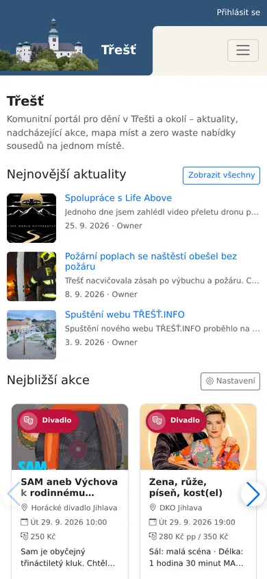 trest.info v mobilu